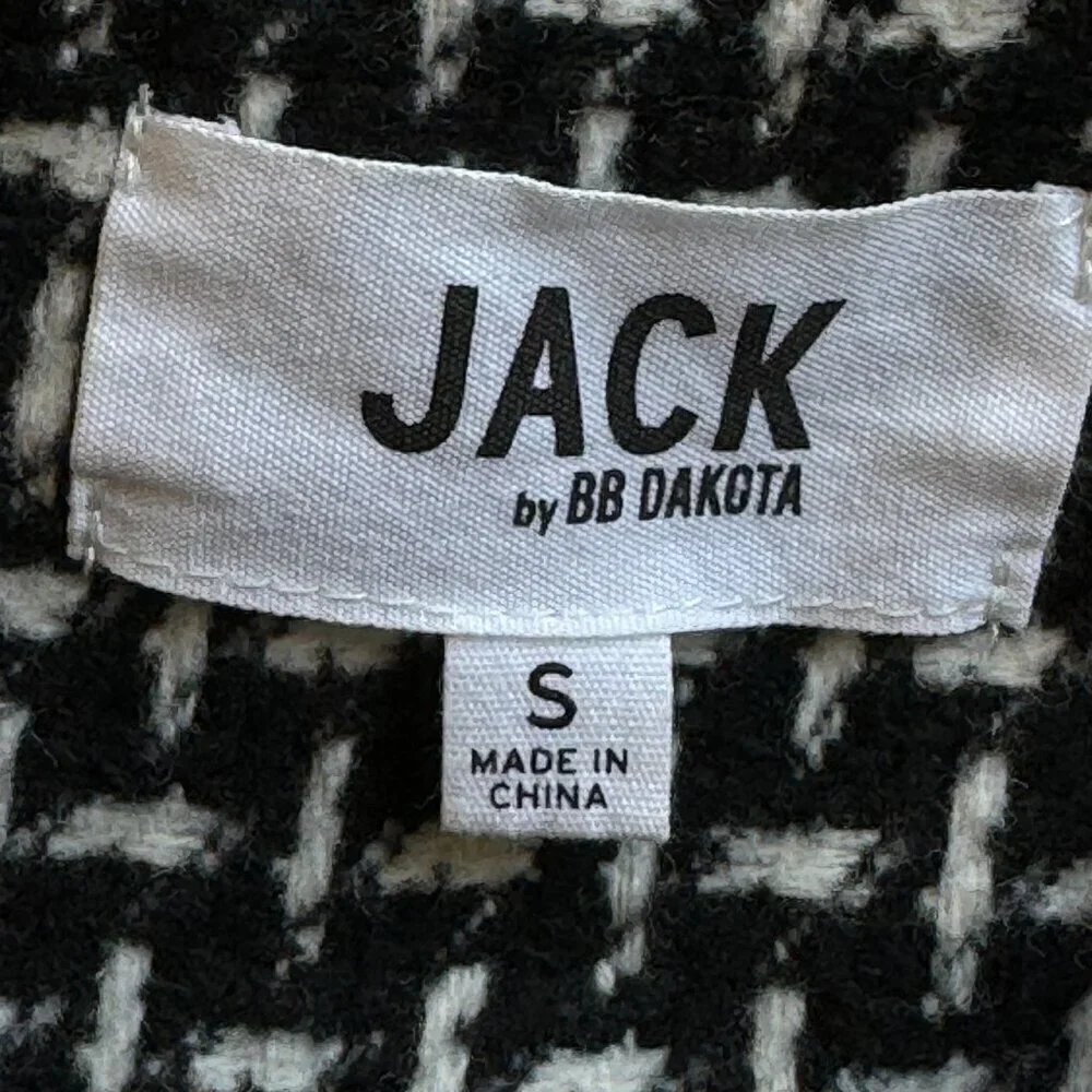 Jack by BB Dakota Ilora Wool Blend Hooded Jacket Oversized Welt Pockets Small
